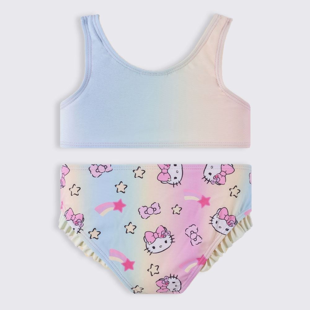 Conjunto Biquíni Infantil Hello Kitty 1 a 3 Anos Sanrio