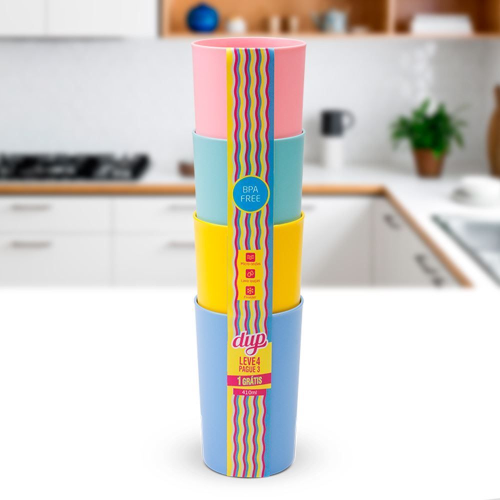 Conjunto Copo Milão Leve 4 Pague 3 Dup - Colors