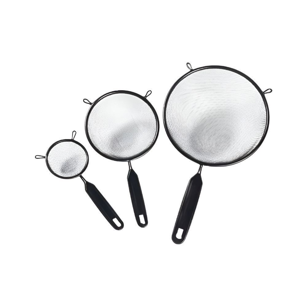 Jogo De Peneiras Em Inox Havan Casa 3 Peças - Preto