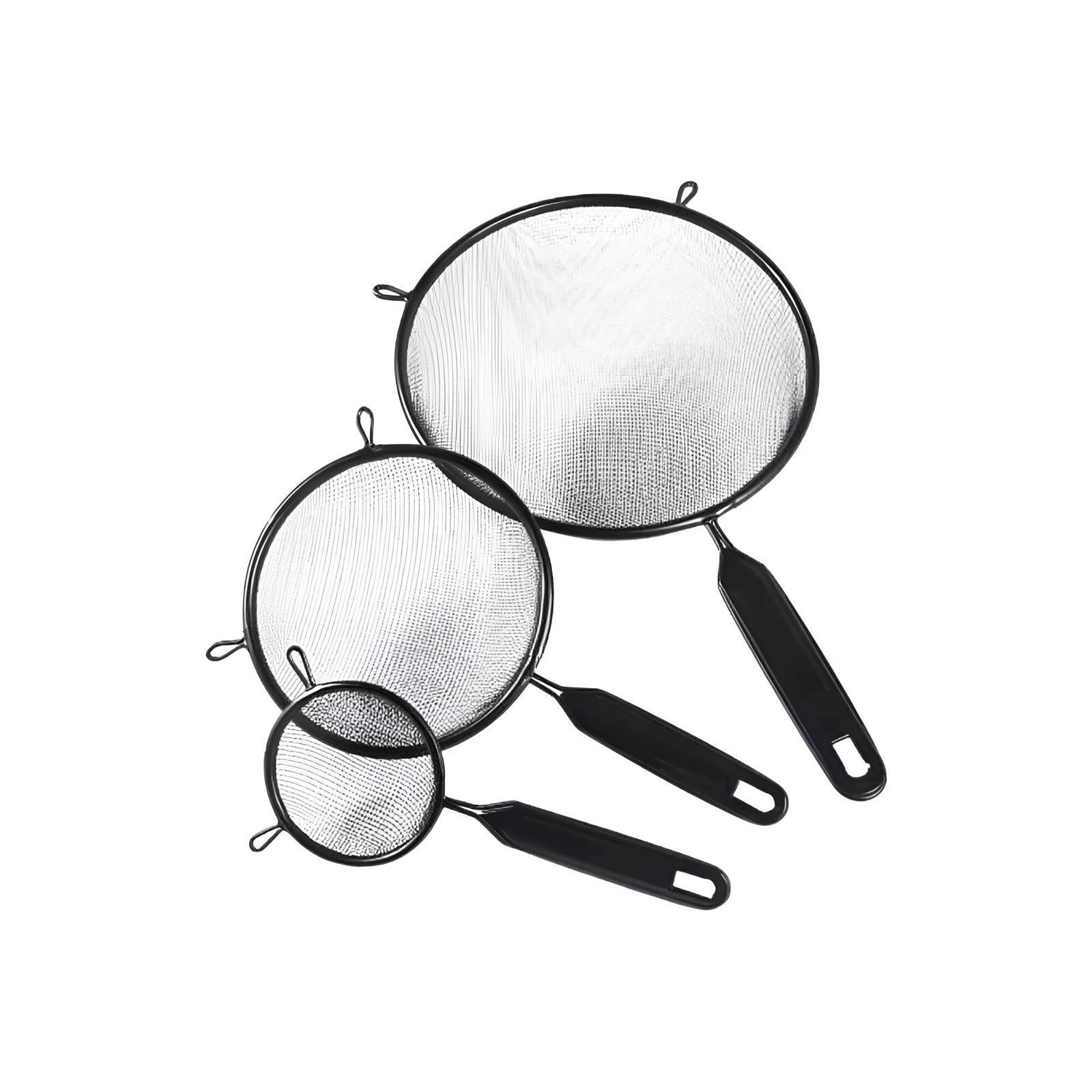 Jogo De Peneiras Em Inox Havan Casa 3 Peças - Preto