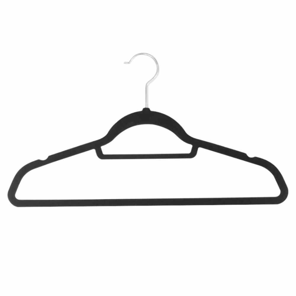 Conjunto De 5 Cabides Veludo Havan Casa - Preto