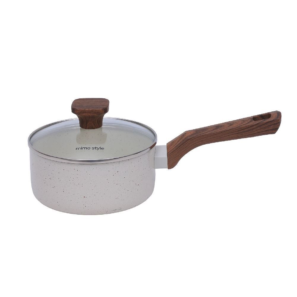 Jogo de Panelas Cerâmica Pratic Cook Mármol Mimo 6 Peças - Baunilha