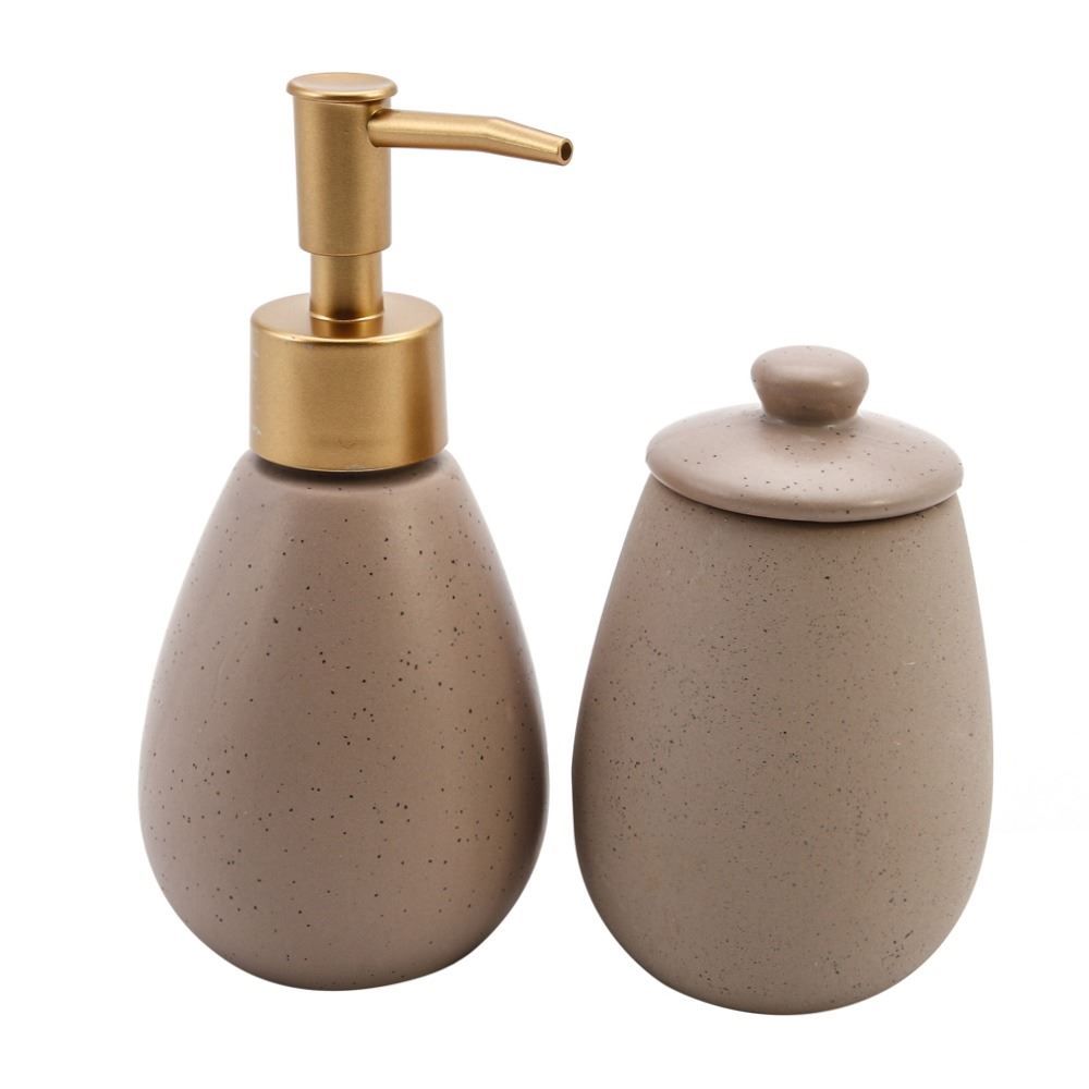 Conjunto De Banheiro Cerâmica Granilite Wolff 2 Peças - Nude