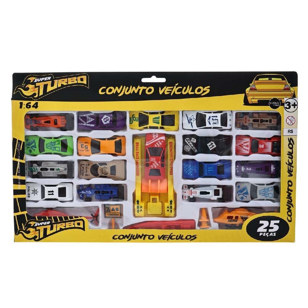 Conjunto De Veículos Esportivos 25 Peças Havan Toys - Sortido