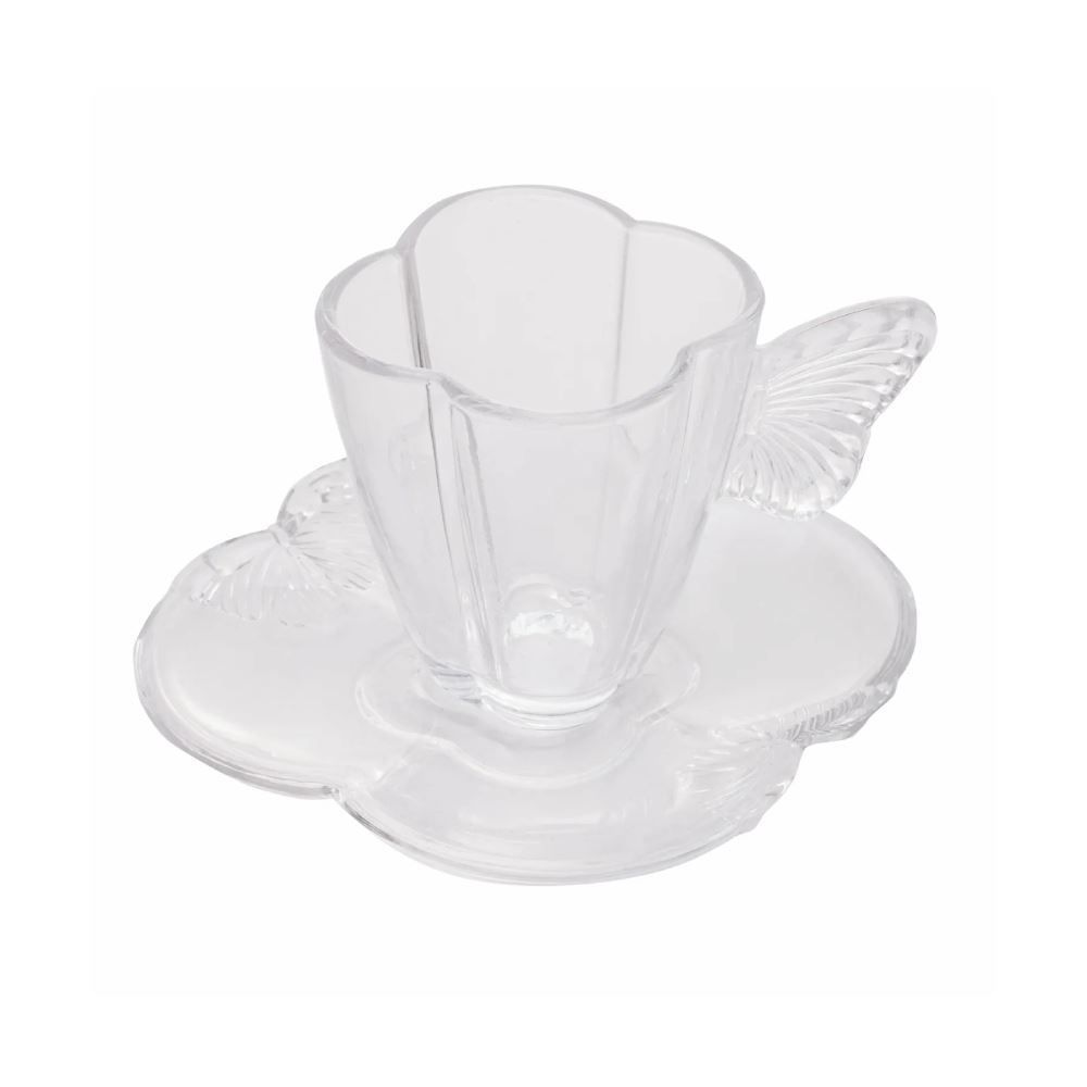 Jogo De Xícaras Com Pires Butterfly Wolff 8 Peças - 80ml