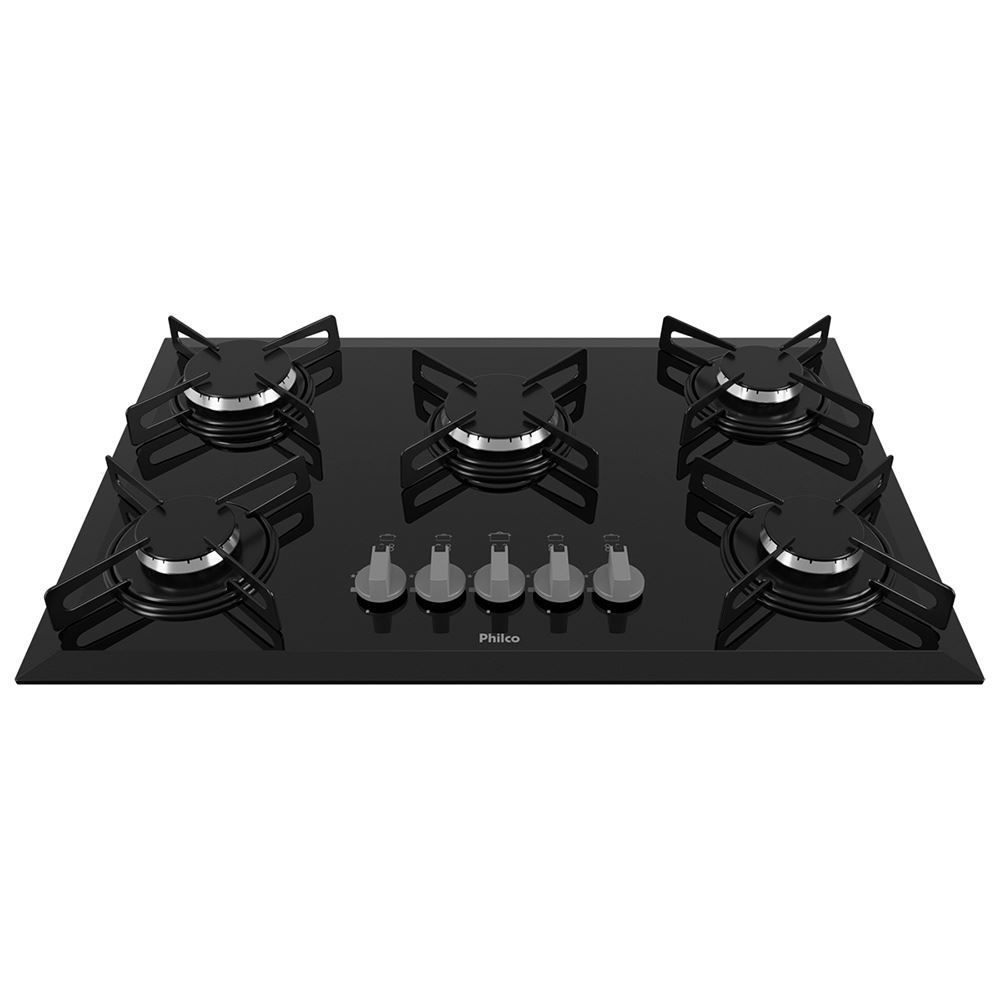 Fogão Cooktop Cook Chef 5 Bocas Philco Preto - Bivolt