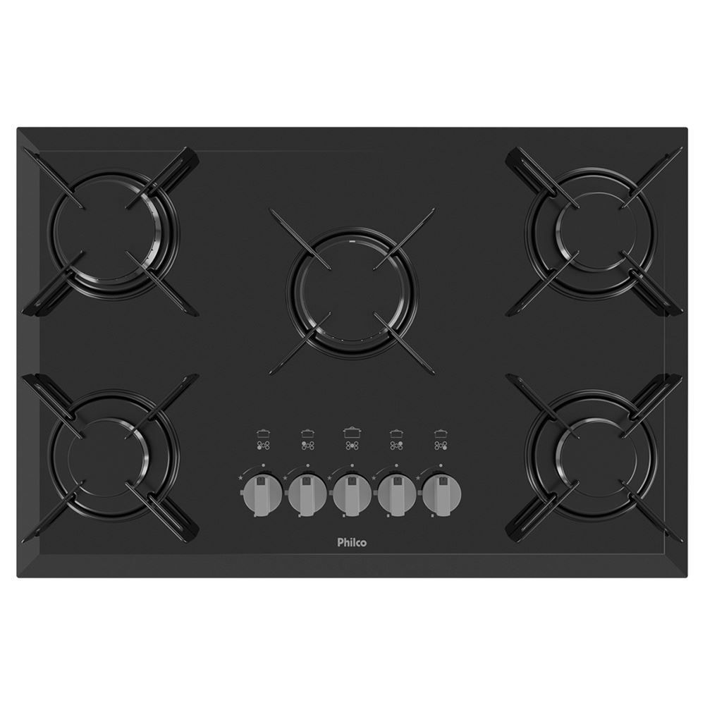 Fogão Cooktop Cook Chef 5 Bocas Philco Preto - Bivolt