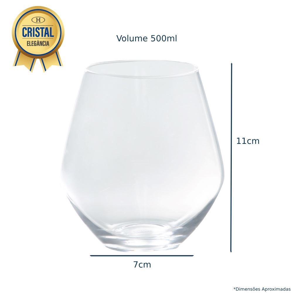 Copo De Whisky Grus Bohemia 500Ml - Cristal 