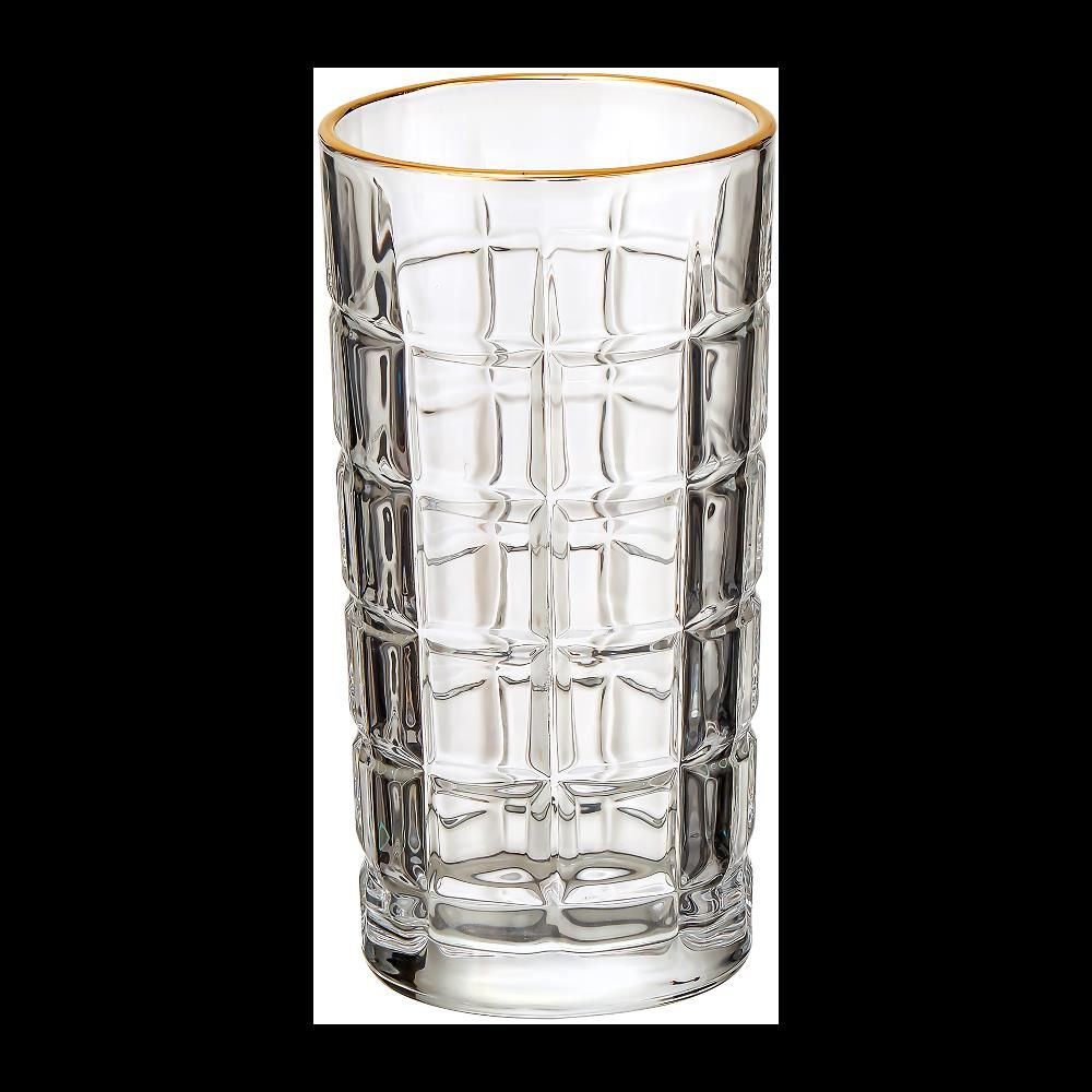 Copo Long Drink Com Borda Dourada 380Ml Crisp Hauskraft