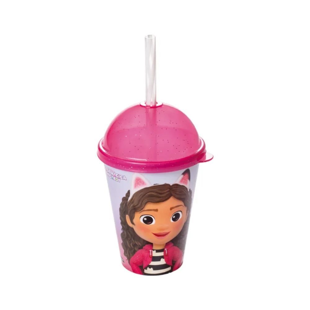 Copo Shake Casa Magica da Gabby Plasútil - Rosa