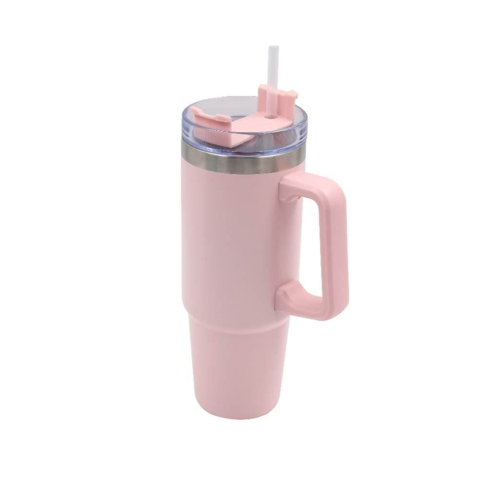 Copo Térmico Com Canudo Havan Casa 800Ml - Rosa