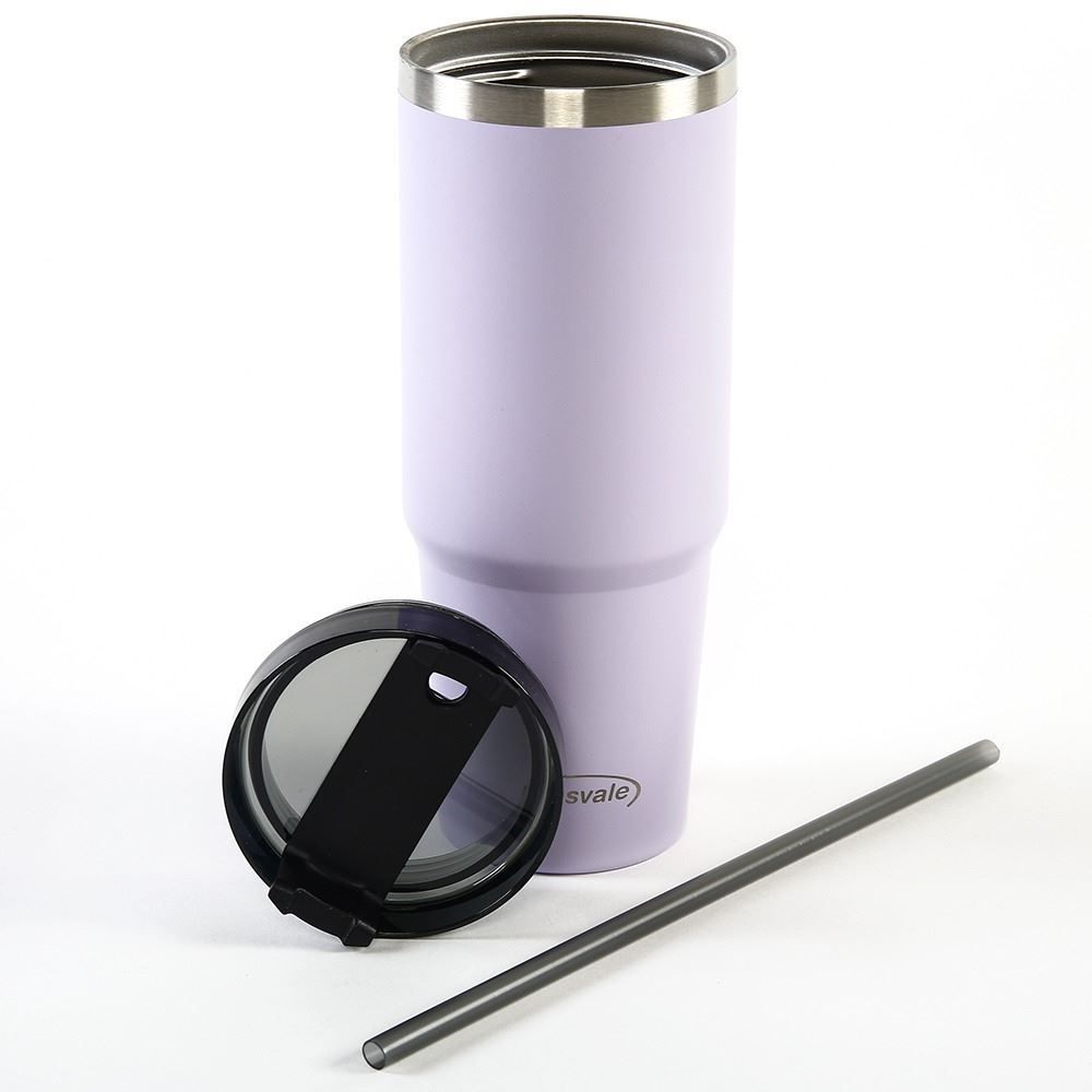 Copo Térmico Com Canudo Plasvale 900Ml - Ametista