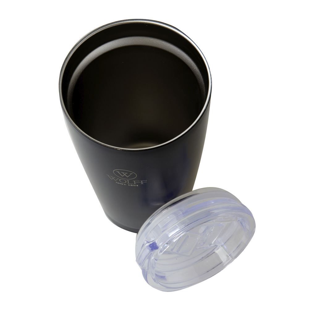 Copo Térmico Com Tampa Wolff 600Ml - Preto
