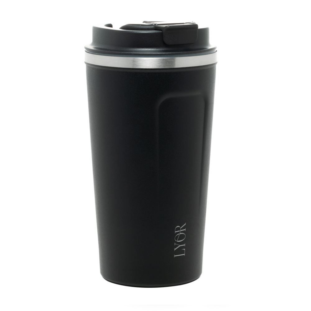 Copo Térmico Com Termômetro Motion Lyor 500Ml - Preto