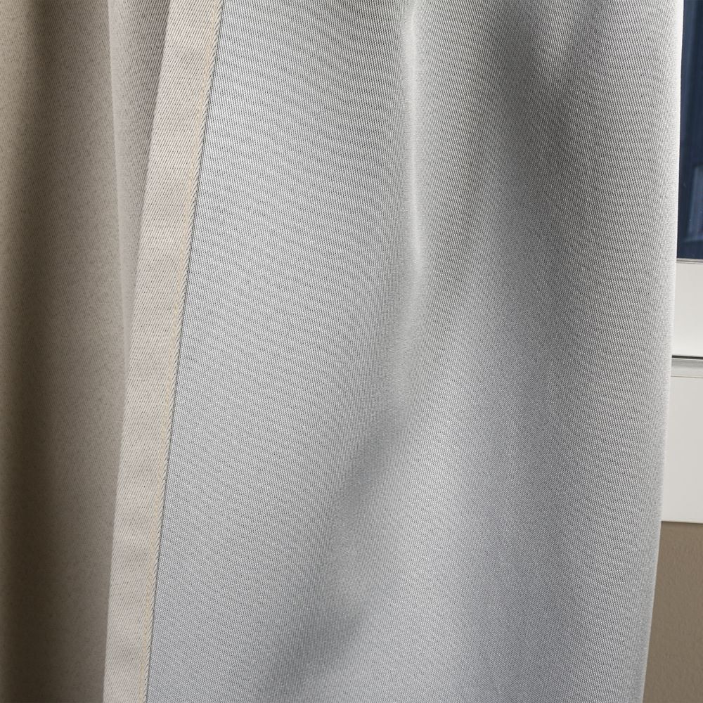 Cortina Para Quarto E Sala  2,60X2,30 M Corta Luz Tecido Brilho Liso - Marfim 