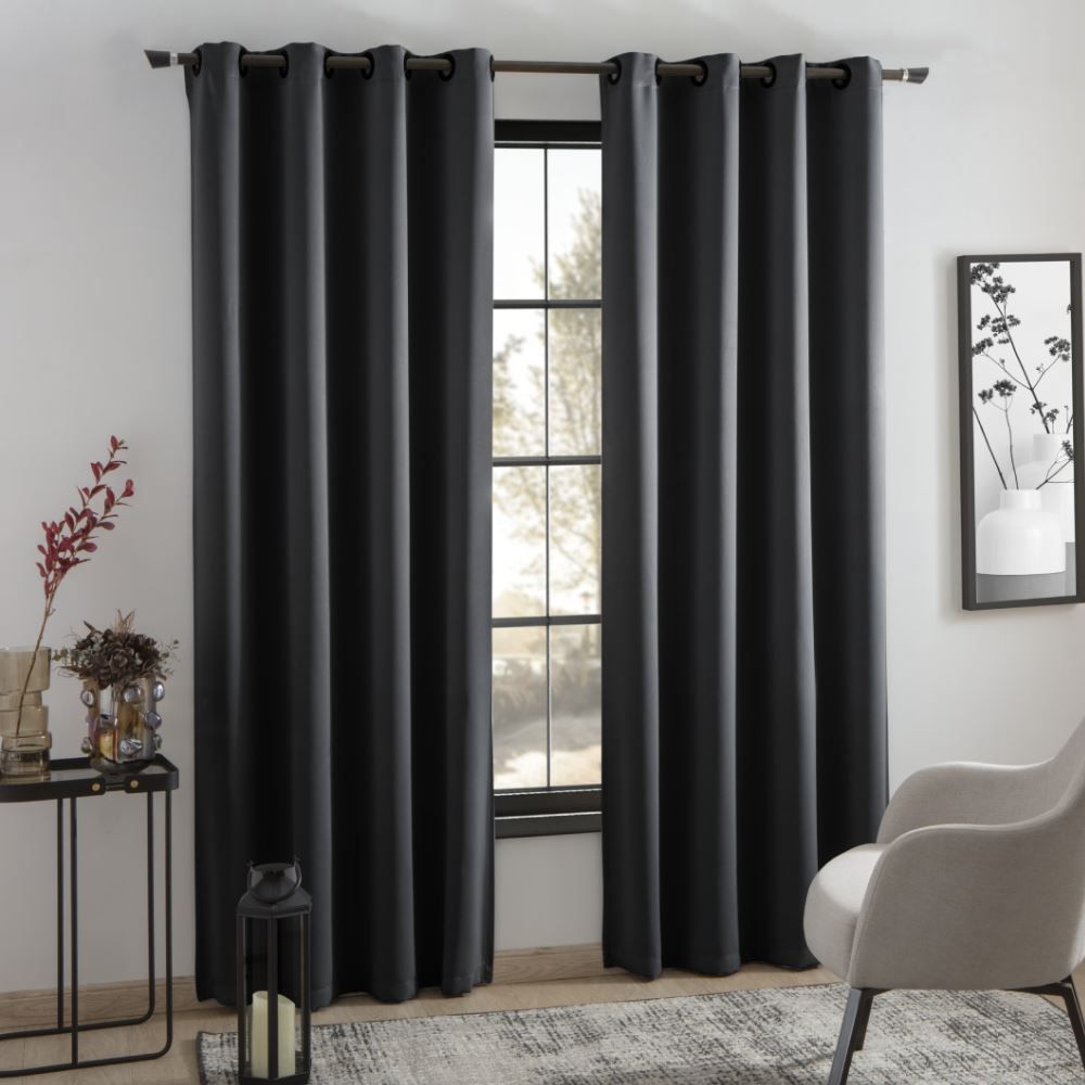 Cortina Para Quarto E Sala 2,60X2,30 M Corta Luz Tecido Havan Casa - Preto