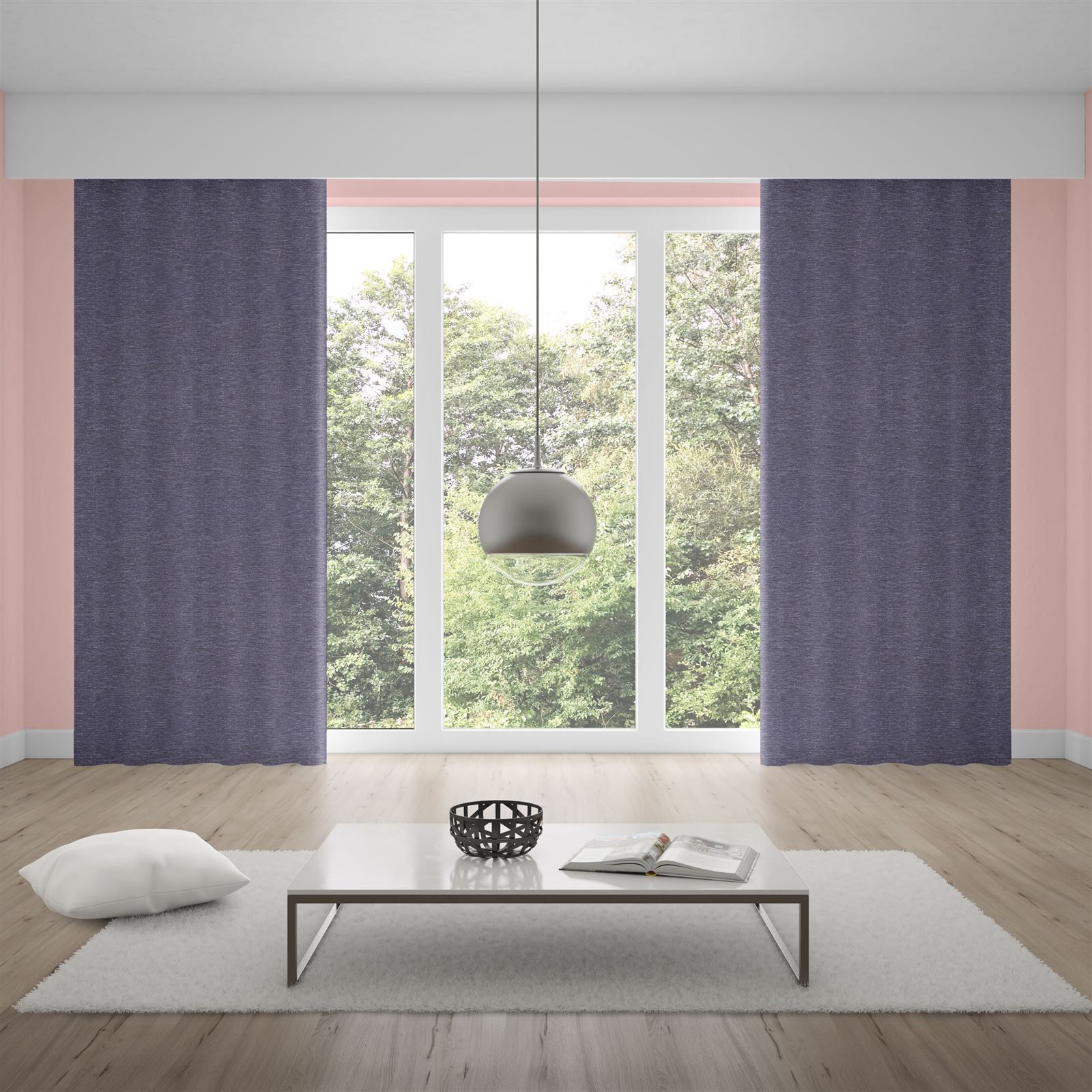 Cortina Corta Luz Em Tecido 5,40X2,50M Blend - Cinza