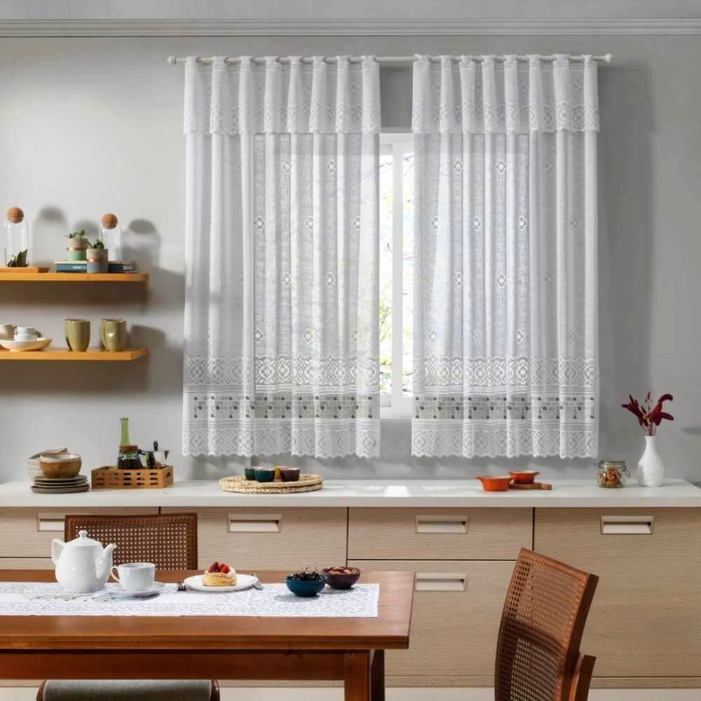 Cortina De Renda Para Cozinha Valencia 2,00X1,20M Havan Casa - Coffee