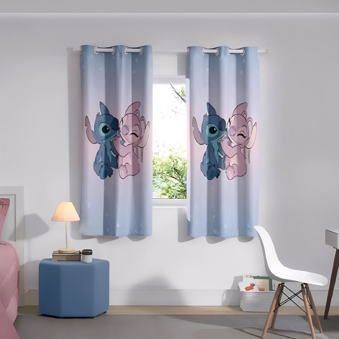 Cortina Corta Luz Infantil Corta Luz 2,40X1,70 M Disney - Stitch