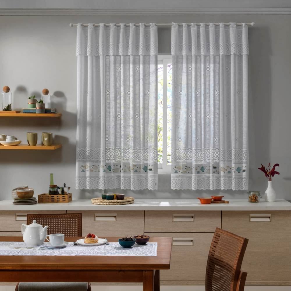 Cortina Para Cozinha Valencia Havan Casa - Chá da Tarde
