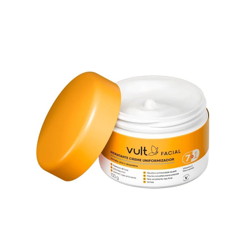 Creme Hidratante Facial 7 Em 1 Vult 100G - Uniformizador 