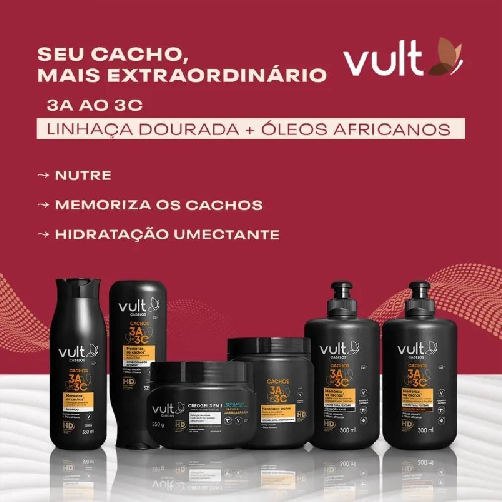 Creme Para Pentear Vult Cabelo Cachos Suaves - 300ml