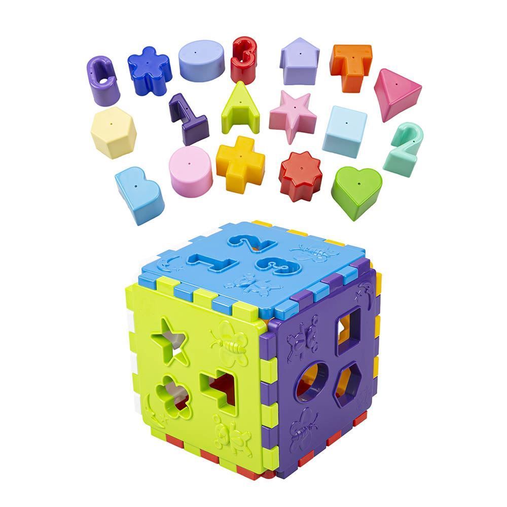 Cubo Didático Para Encaixar Mercotoys - Colorido