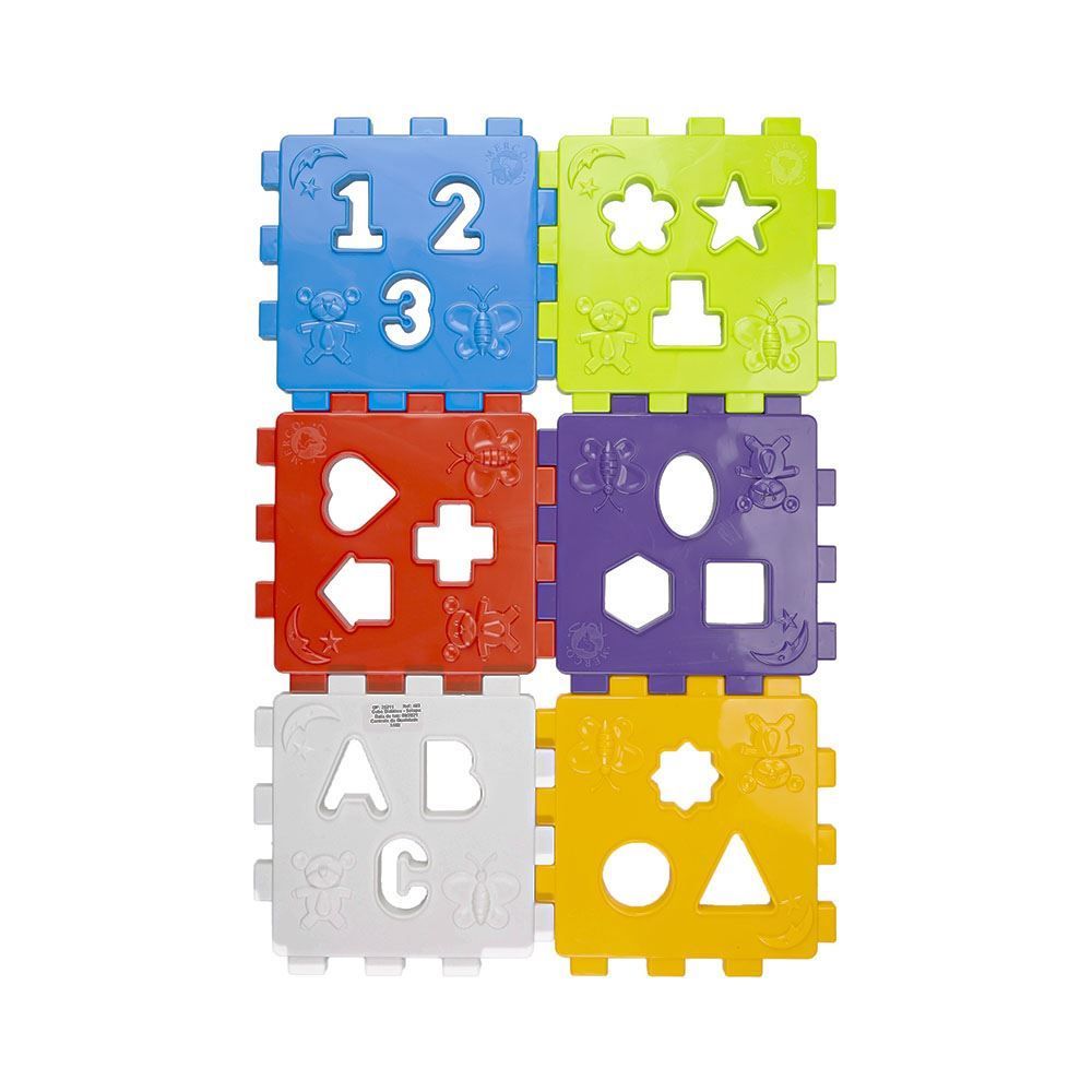 Cubo Didático Para Encaixar Mercotoys - Colorido