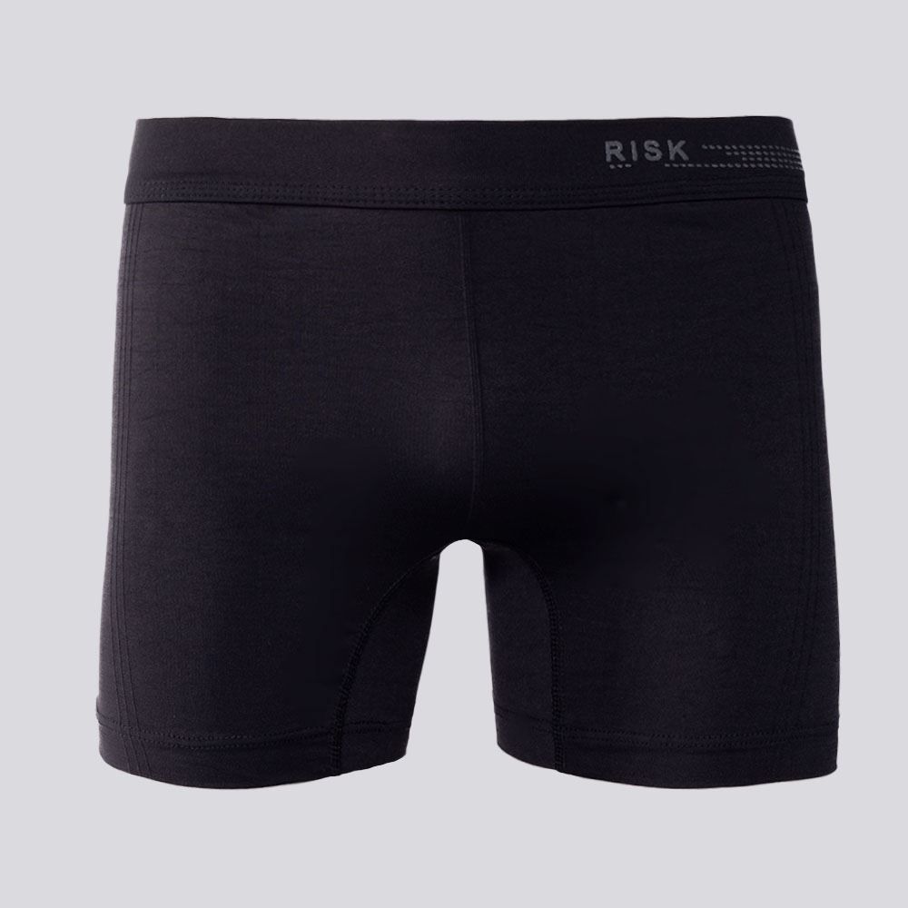 Cueca Boxer Masculina De Microfibra Com Brasão Risk