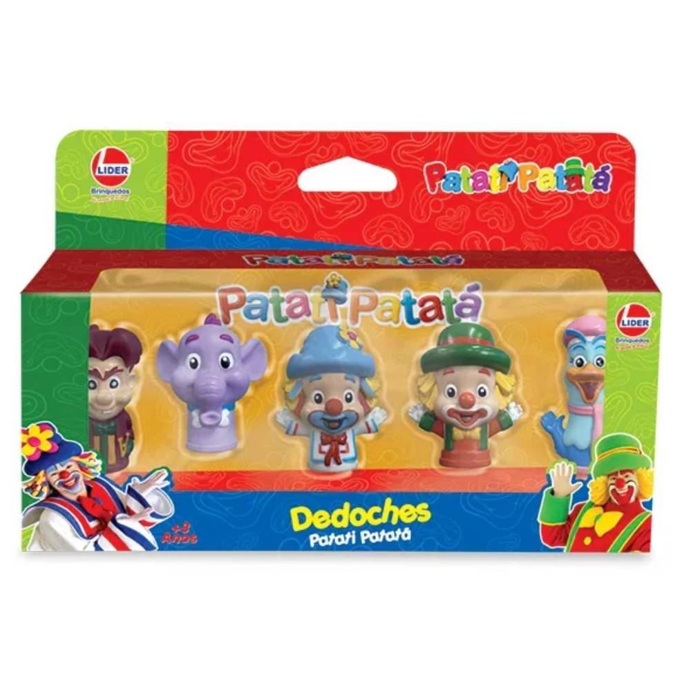 Dedoches Infantis Patati Patatá Lider Brinquedos - 5 Miniaturas