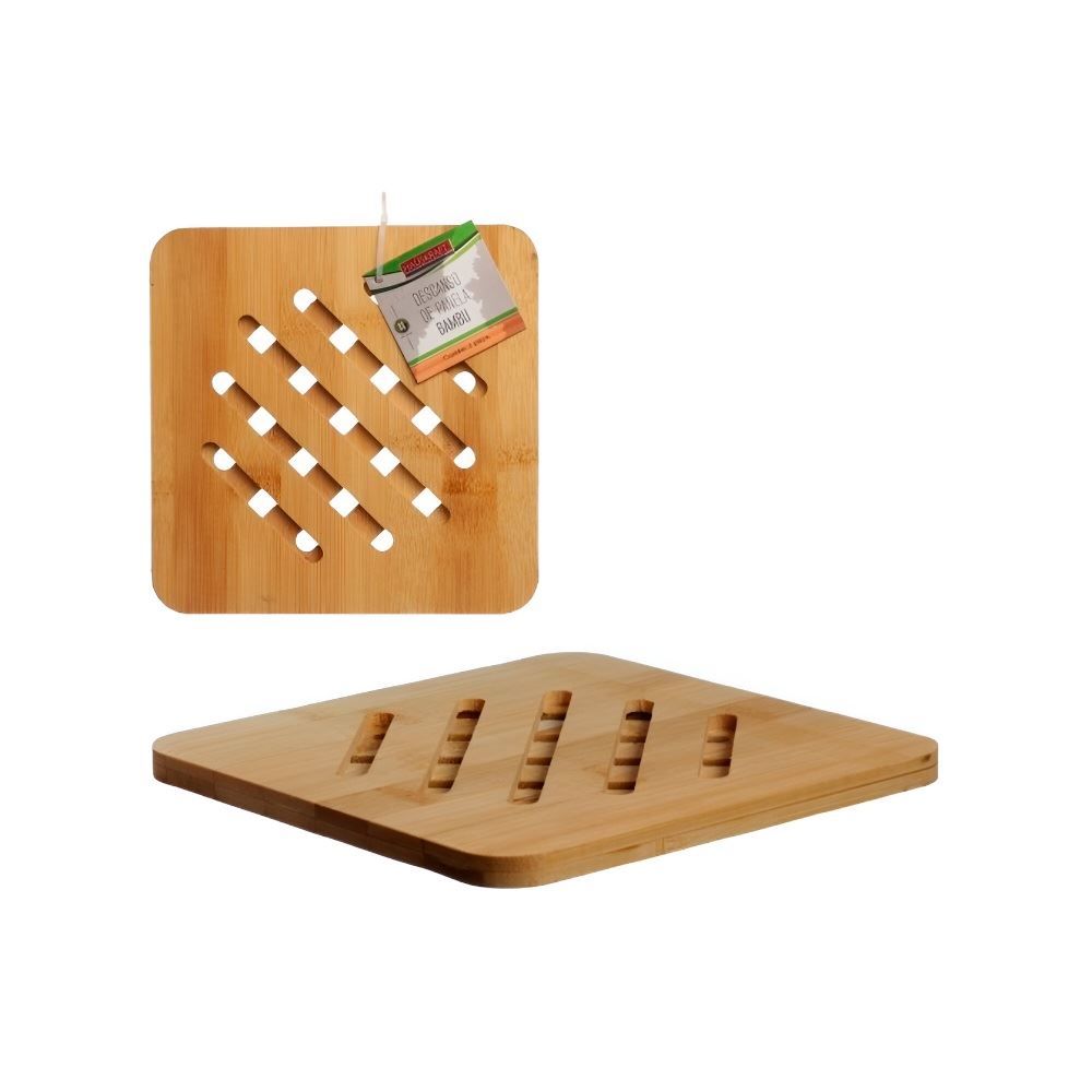 Descanso Para Panela De Bambu Quadrado Hauskraft - 16 Cm
