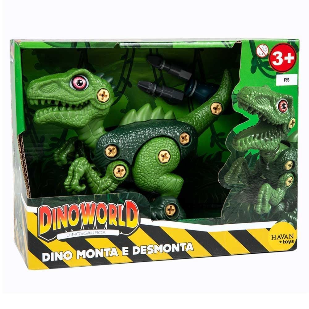 Dinossauro Monta Desmonta Veloceraptor Havan Toys - HBR0398