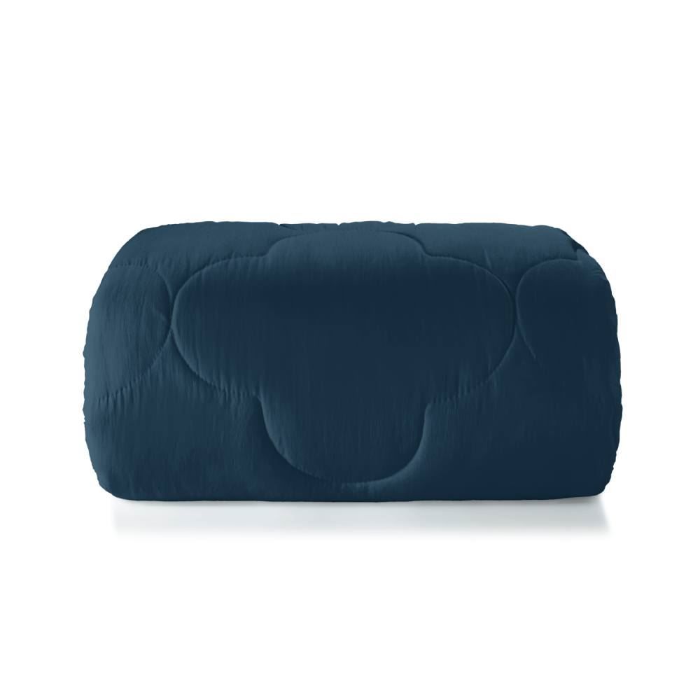 Edredom Casal 100% Poliéster Elegance Hedrons 1 Pç - Azul Oceano
