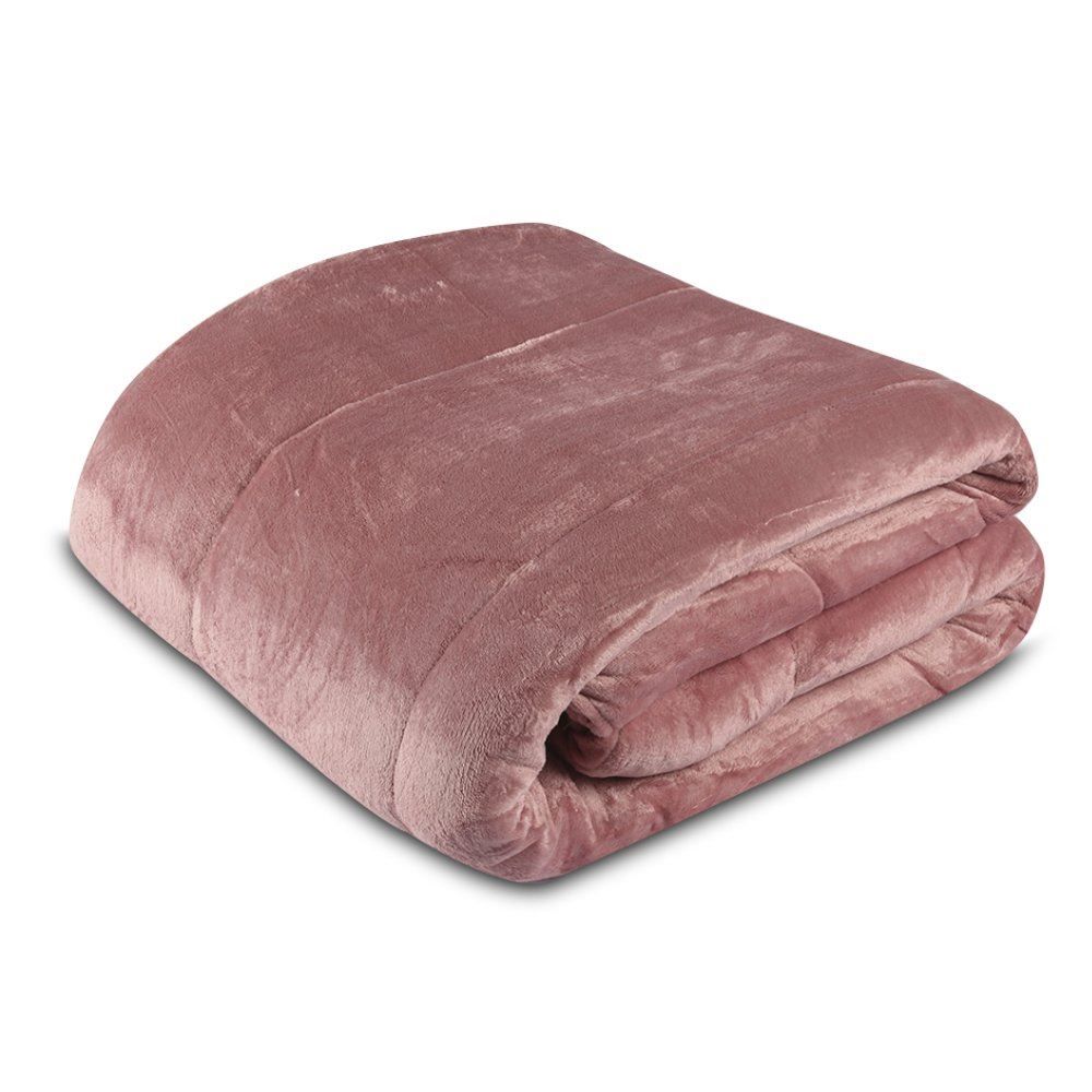 Edredom Casal 100% Poliéster Plush Provence Havan Casa - Rosa