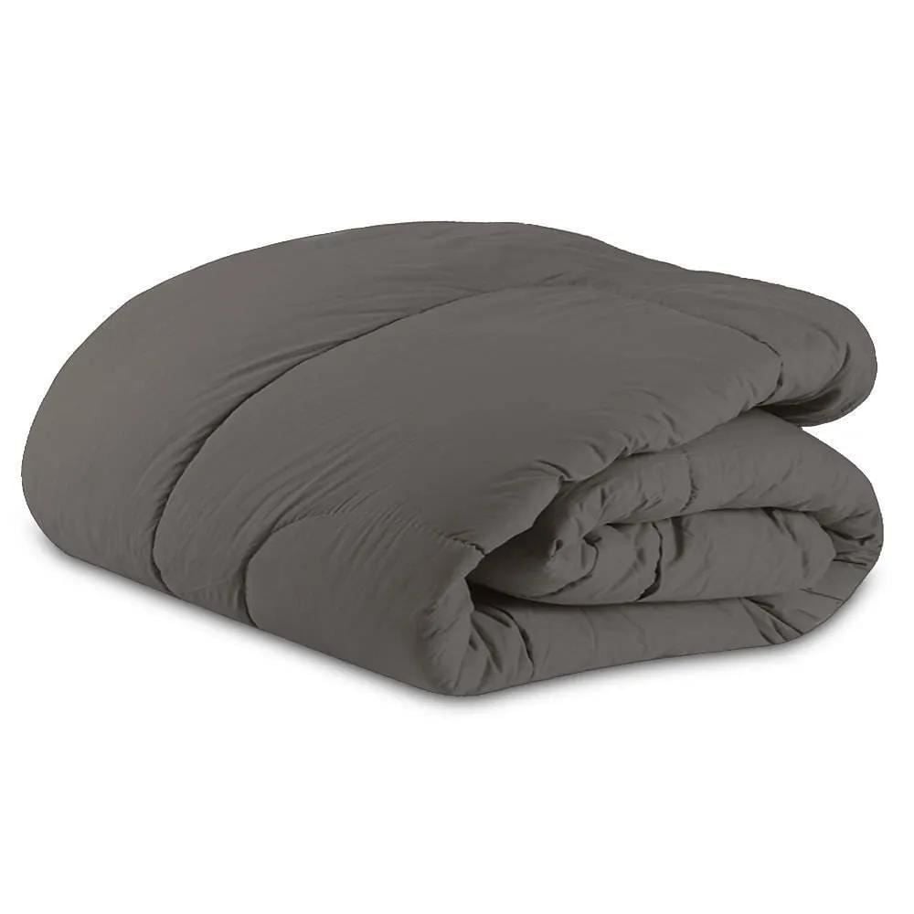 Edredom Casal 200 Fios Percal Buona Fortuna - Cinza