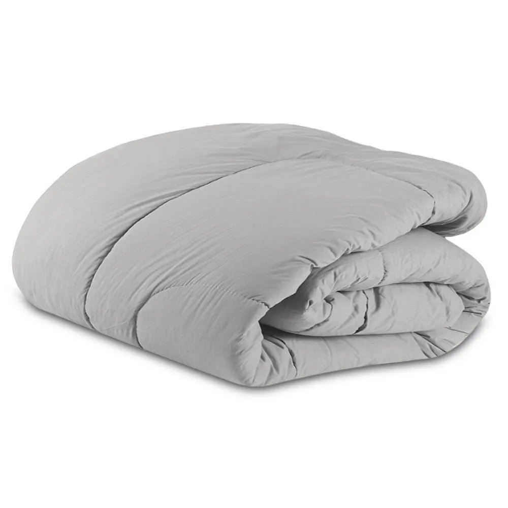 Edredom Casal 200 Fios Percal Buona Fortuna - Cinza/Prata