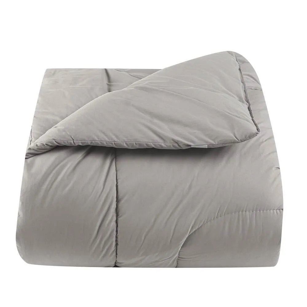 Edredom Casal 200 Fios Percal Buona Fortuna - Cinza/Prata