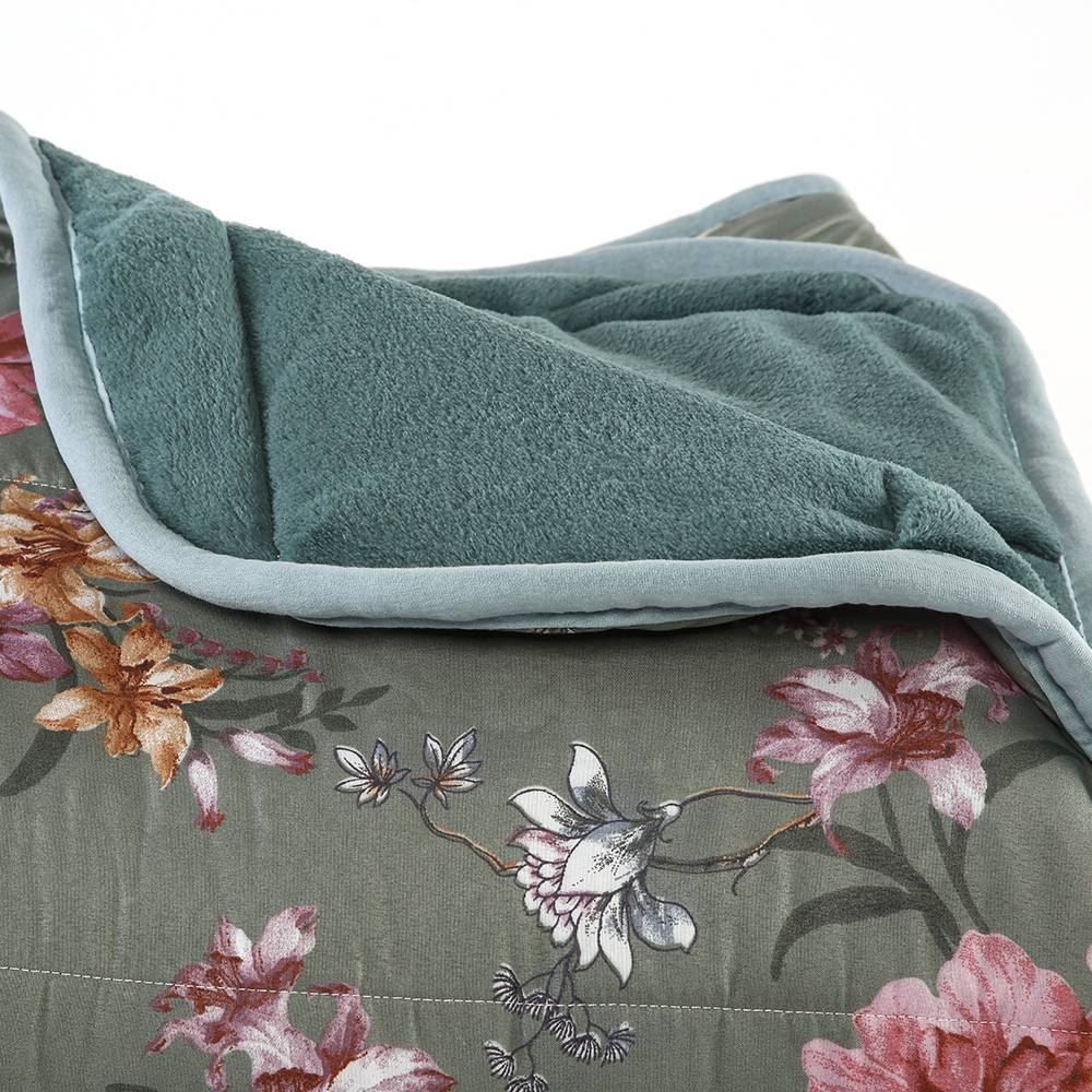 Edredom Casal Dupla Face 100% Poliéster Havan Casa - Luna Verde