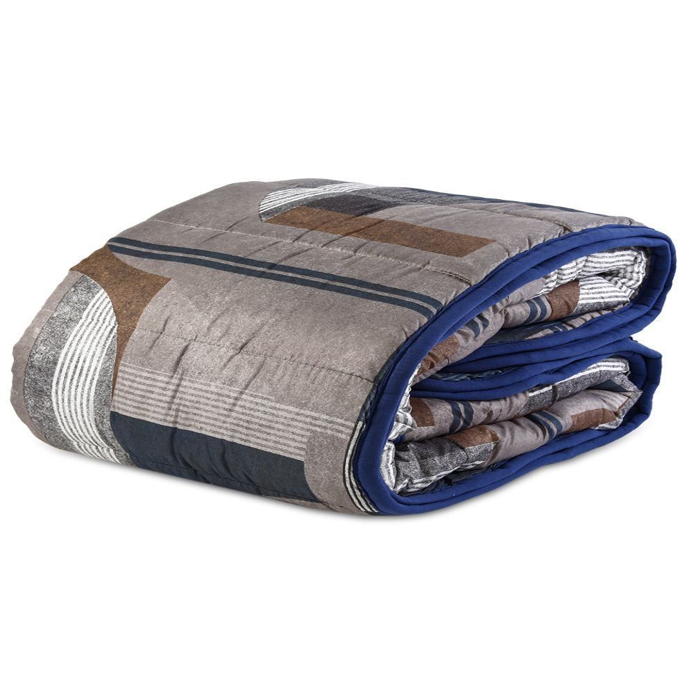 Edredom Casal Dupla Face Plush E Microfibra Napoli Havan Casa - Davi Azul 