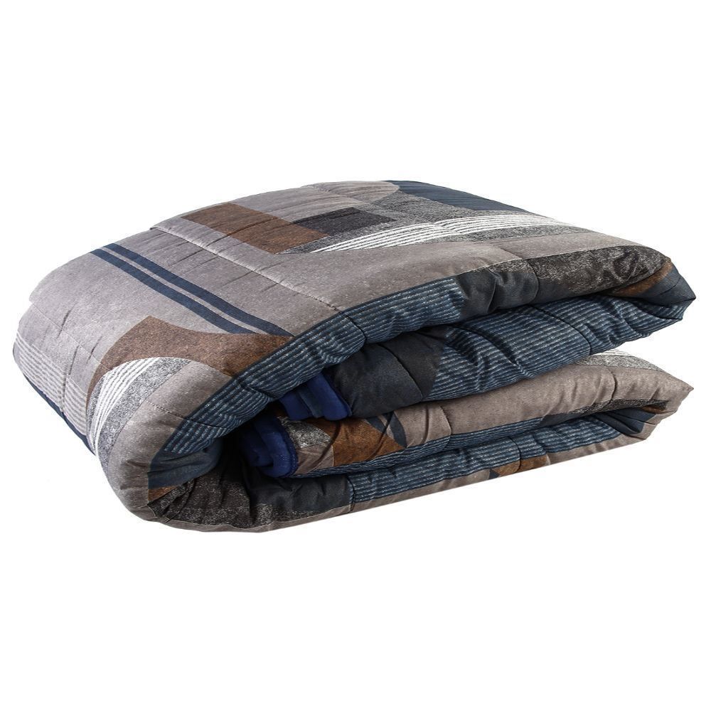 Edredom Casal Dupla Face Plush E Microfibra Napoli Havan Casa - Davi Azul 