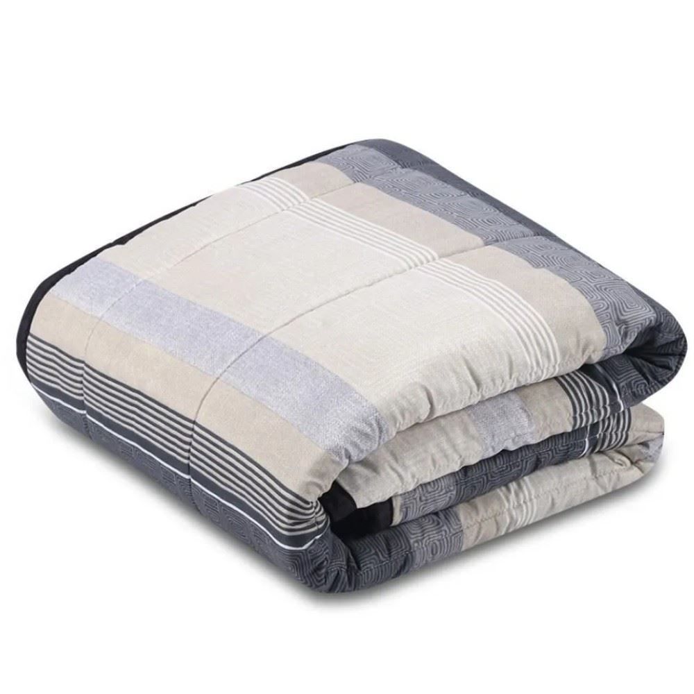 Edredom Casal Dupla Face Napoli Havan Casa - Geométrico Cinza