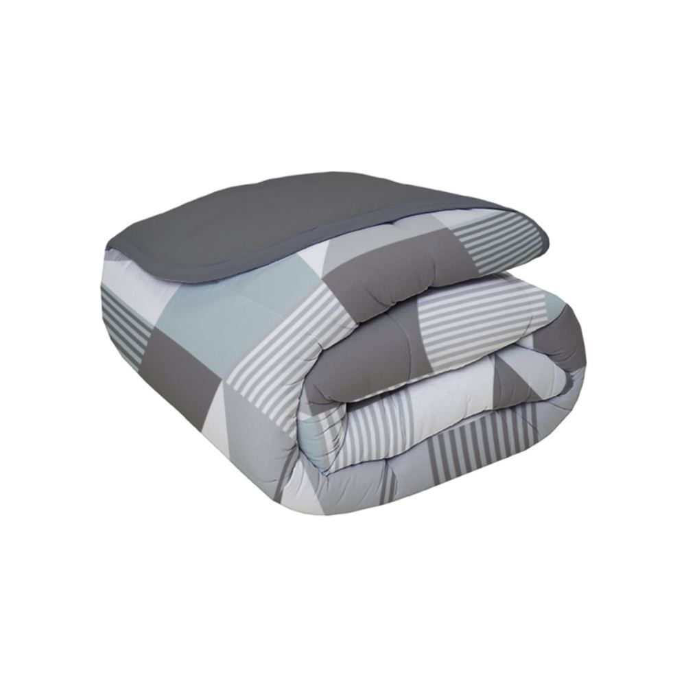 Edredom Casal Malha 100% Algodão Montreal Havan Casa - Storm Cinza