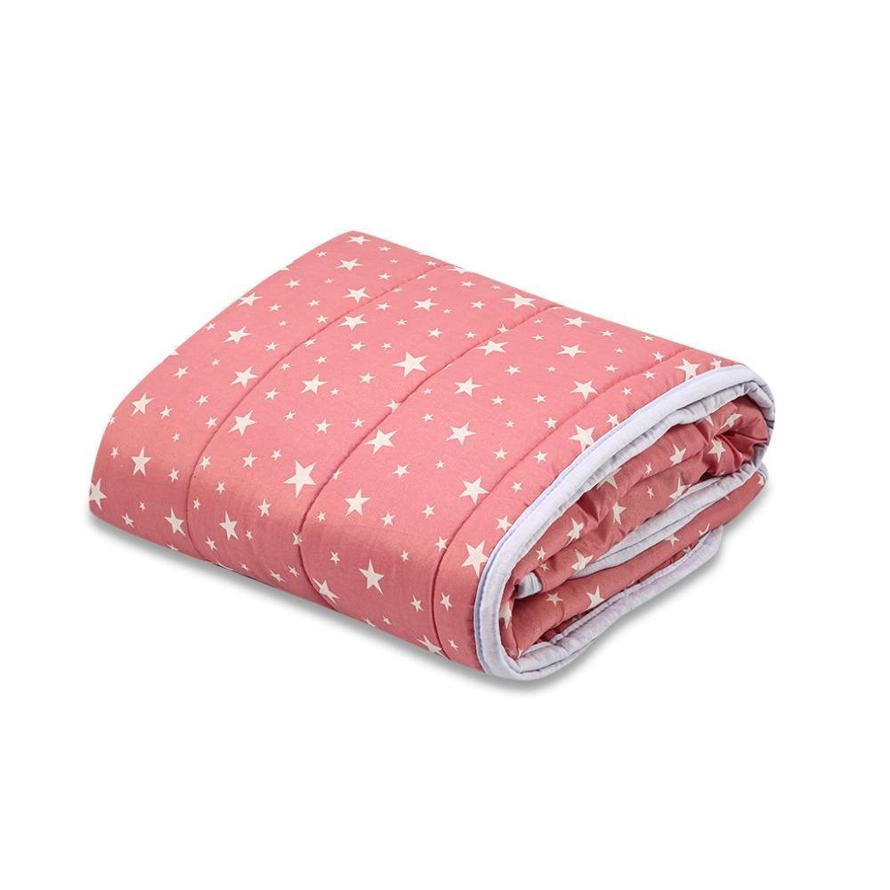 Edredom Casal Microfibra 100% Poliéster Kids Solecasa - Estrelas Rosa