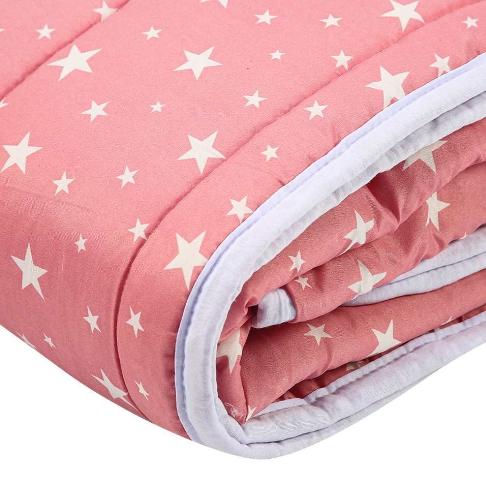 Edredom Casal Microfibra 100% Poliéster Kids Solecasa - Estrelas Rosa