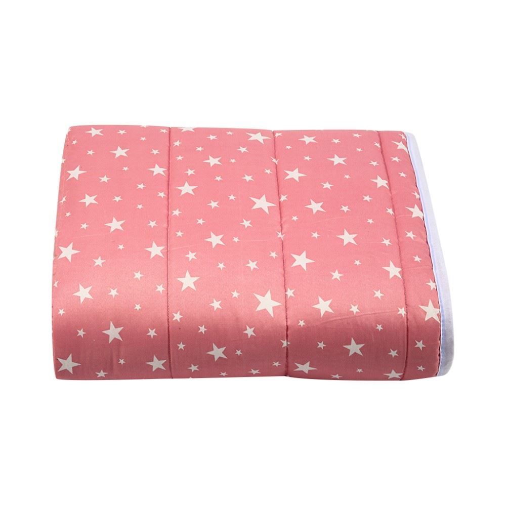Edredom Casal Microfibra 100% Poliéster Kids Solecasa - Estrelas Rosa