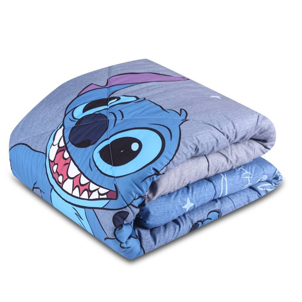 Edredom Casal Microfibra Disney Hedrons  - Stitch Relax