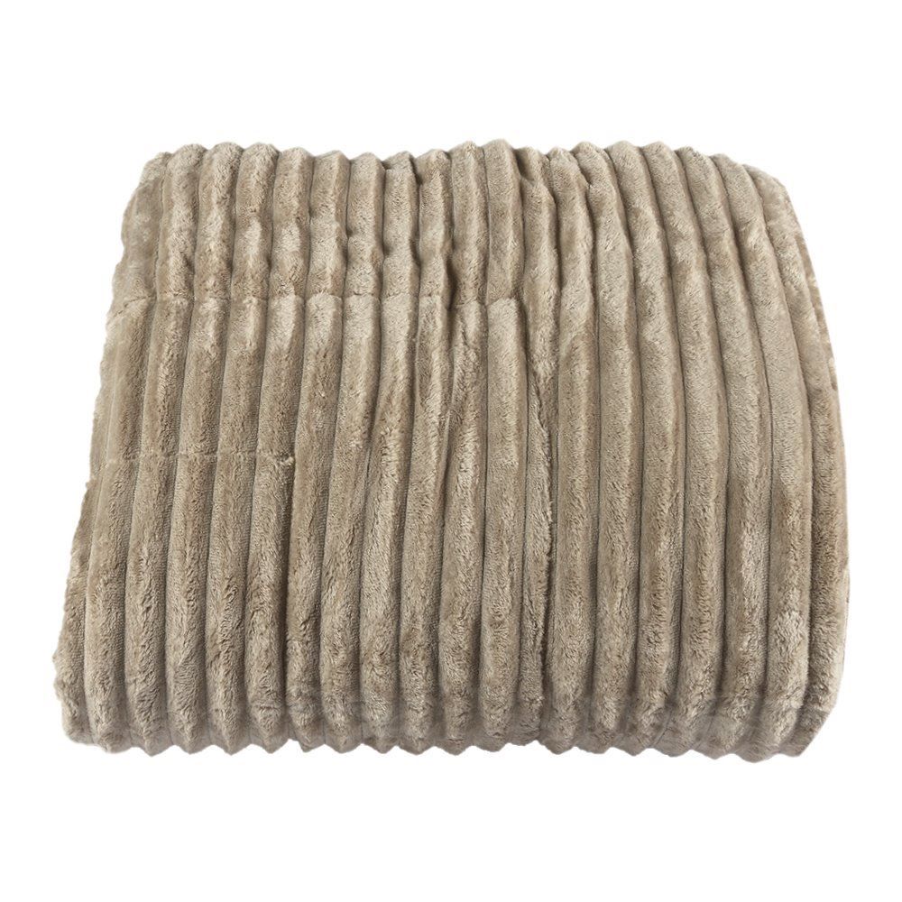 Edredom King 100% Poliéster Premier Canelado Havan Casa - Bege