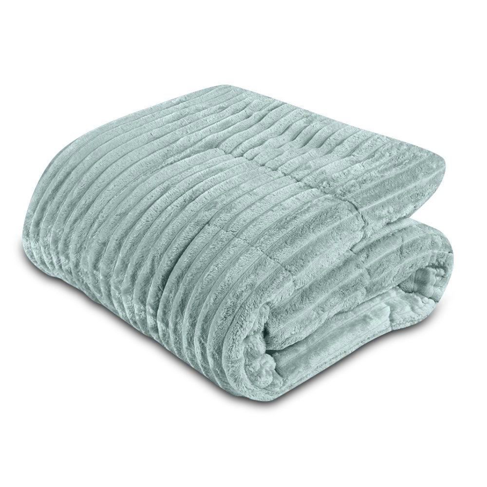 Edredom King 100% Poliéster Premier Canelado Havan Casa - Verde