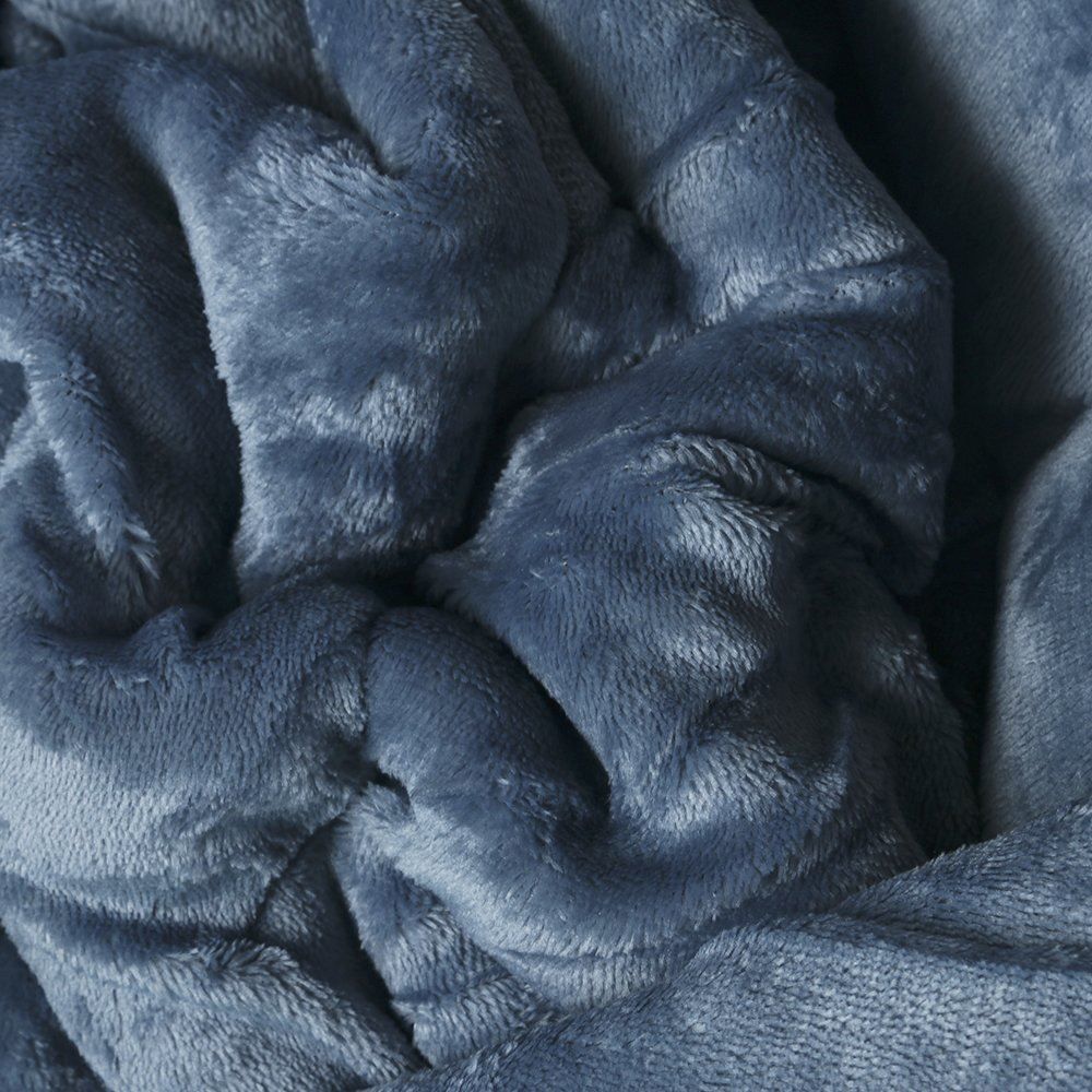 Edredom Queen 100% Poliéster Plush Provence Havan Casa - Azul Jeans 