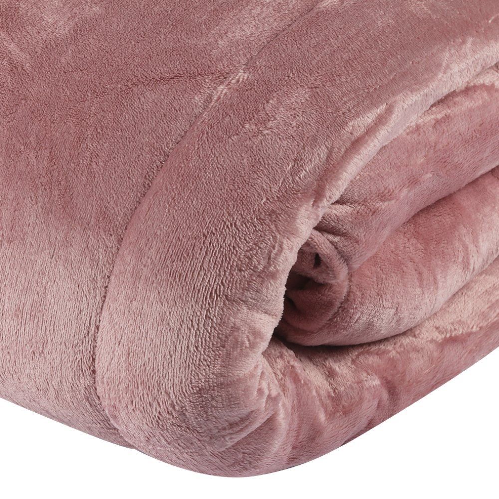Edredom Queen 100% Poliéster Plush Provence Havan Casa - Rosa